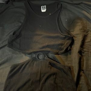 Mid cut out black dress. Size large